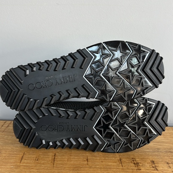 Jimmy Choo Men’s Norway FlyKnit Black Gray Pull on Sneakers size 42/US 9 - Picture 10 of 11